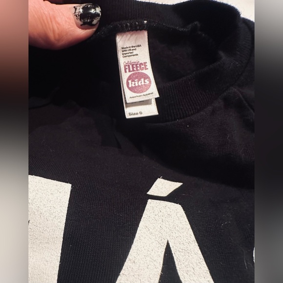 Más Amor Black Crewneck Sweatshirt Size 6 - Picture 4 of 4